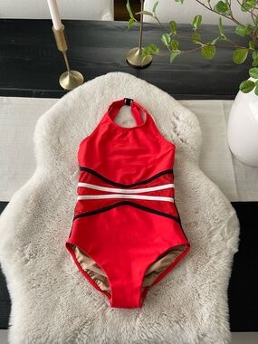 Five dancewear red leotard woman XSMALL